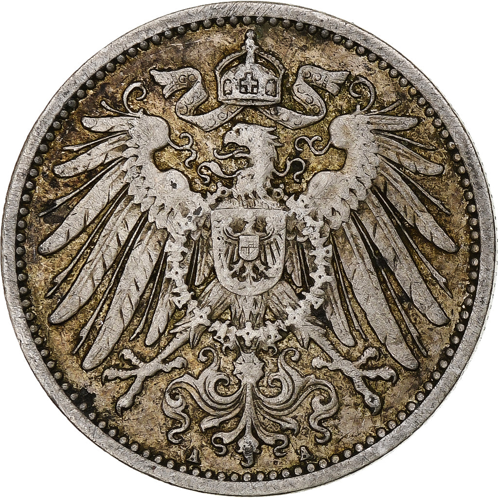 Moneda, ALEMANIA - IMPERIO, Wilhelm II, Mark, 1905, Berlin, BC+, Plata, KM:14
