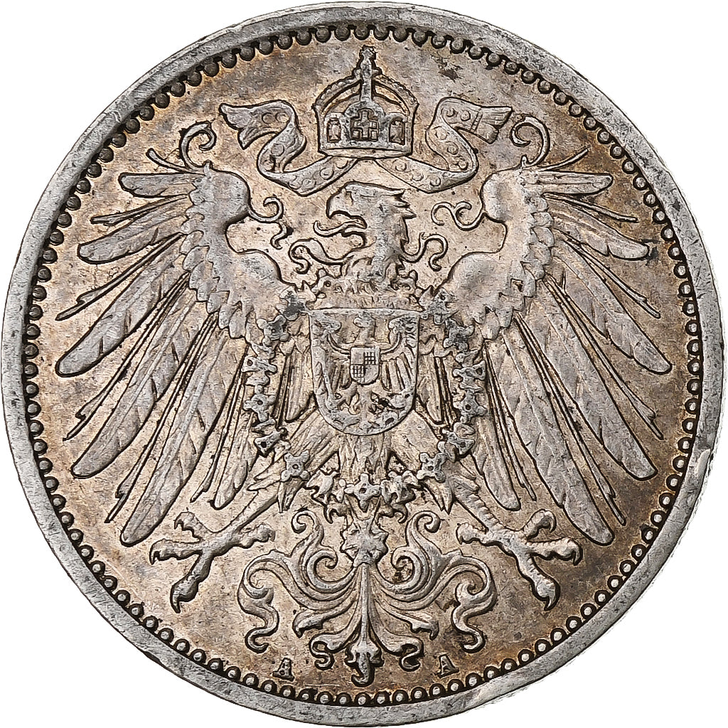 Moneda, ALEMANIA - IMPERIO, Wilhelm II, Mark, 1914, Berlin, EBC, Plata, KM:14