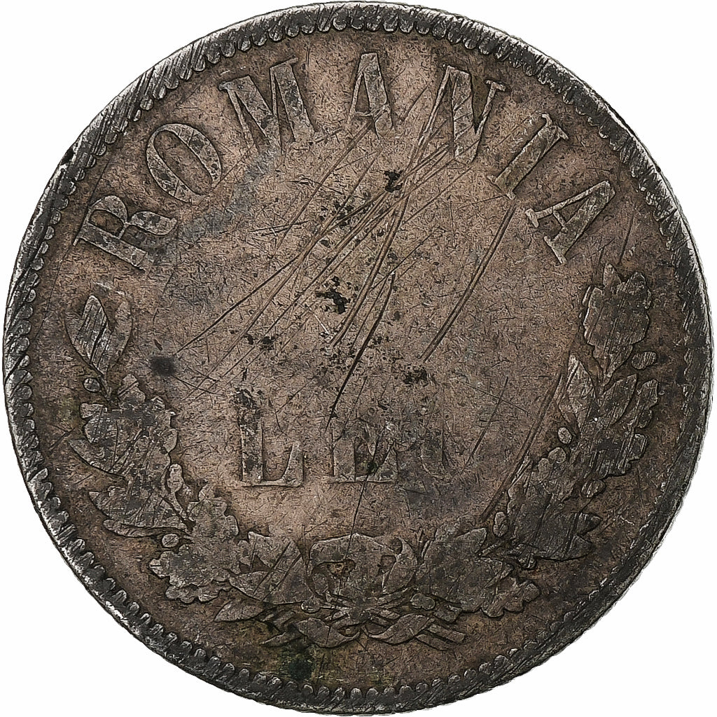 Monnaie, Roumanie, Carol I, Leu, 1873, B+, Argent, KM:10