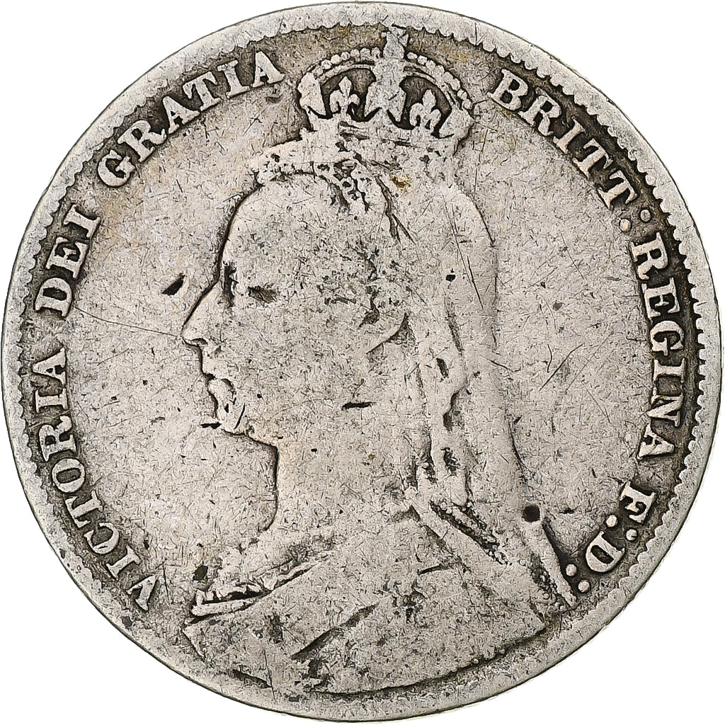 Coin, Great Britain, Victoria, Shilling, 1890, VF(20-25), Silver, KM:774