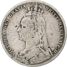 Coin, Great Britain, Victoria, Shilling, 1890, VF(20-25), Silver, KM:774