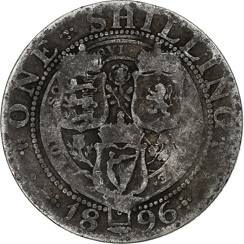 Monnaie, Grande-Bretagne, Victoria, Shilling, 1896, TB, Argent, KM:780