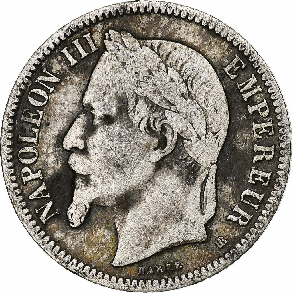 Monnaie, France, Napoleon III, Franc, 1867, Strasbourg, TB, Argent, Gadoury:463