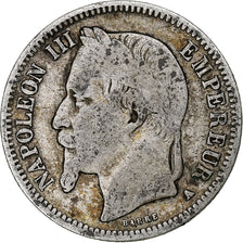 Moeda, França, Napoleon III, Franc, 1868, Paris, F(12-15), Prata, KM:806.1