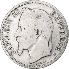 Munten, Frankrijk, Napoleon III, Franc, 1868, Paris, ZG+, Zilver, KM:806.1
