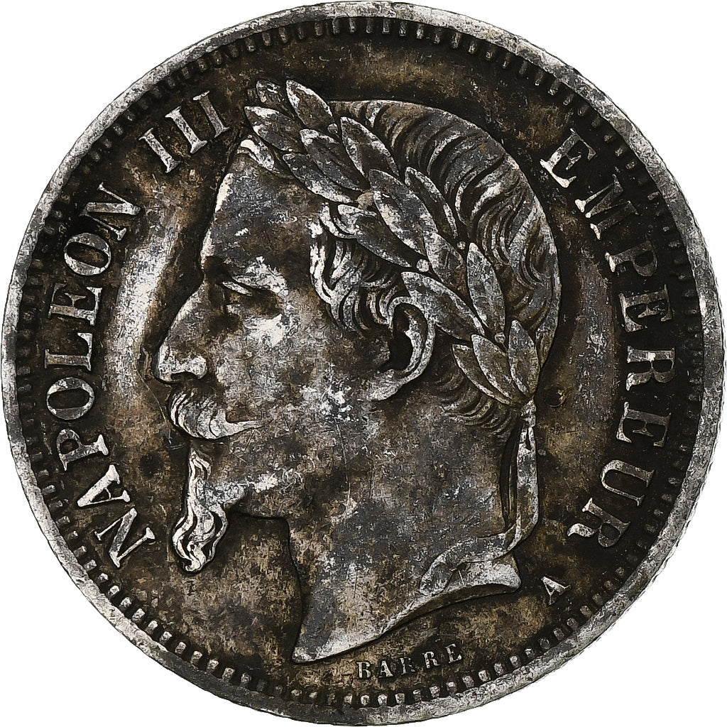 Moeda, França, Napoleon III, Franc, 1868, Paris, EF(40-45), Prata, KM:806.1