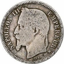 Moeda, França, Napoleon III, Franc, 1868, Strasbourg, Petit BB, F(12-15)