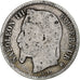 Coin, France, Napoleon III, Franc, 1868, Strasbourg, Large BB, VG(8-10), Silver