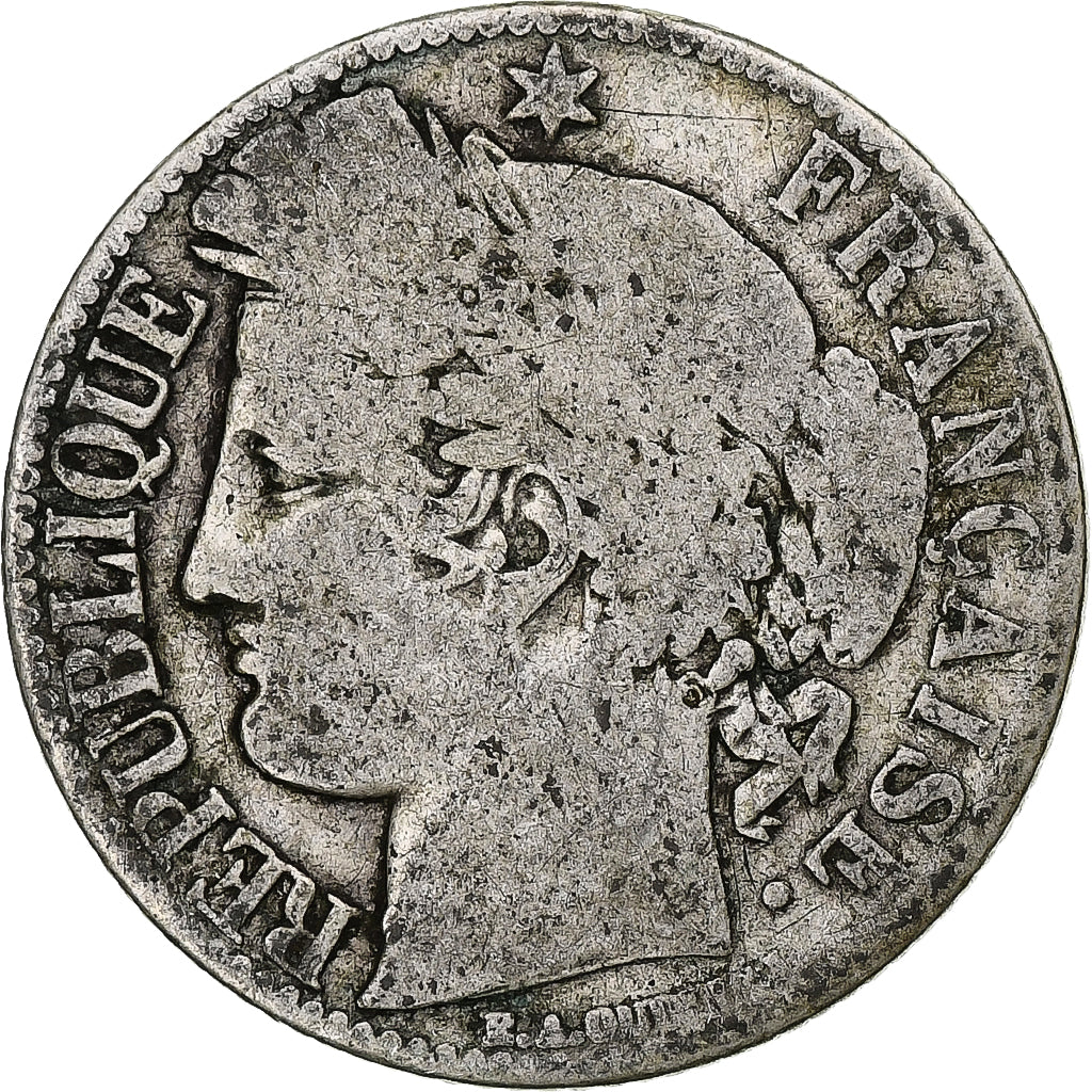 Münze, Frankreich, Cérès, Franc, 1872, Paris, SGE, Silber, KM:822.1