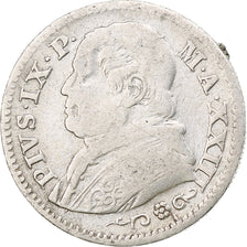 Moneta, STATI ITALIANI, PAPAL STATES, Pius IX, 10 Soldi, 50 Centesimi, 1868