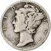 Monnaie, États-Unis, Mercury Dime, Dime, 1937, U.S. Mint, Philadelphie, TB