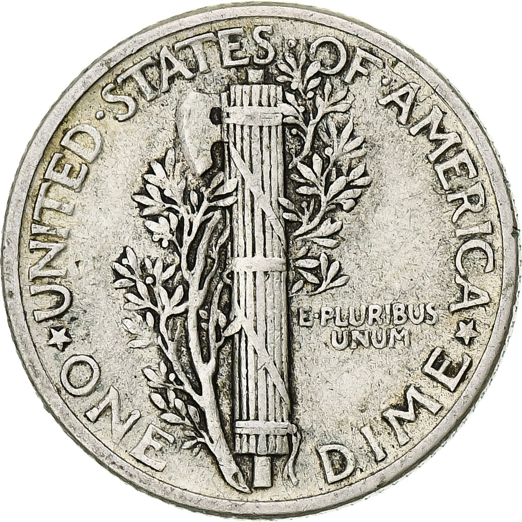 Coin, United States, Mercury Dime, Dime, 1941, U.S. Mint, Philadelphia