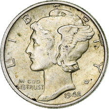 Vereinigte Staaten, Mercury Dime, Dime, 1942, U.S. Mint, Philadelphia, VZ