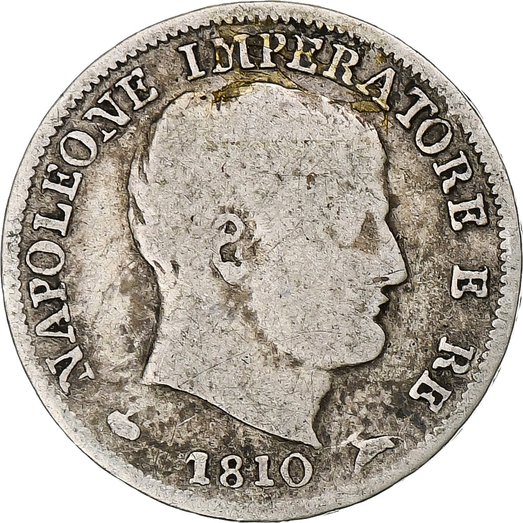 DEPARTAMENTY WŁOSKIE, KINGDOM OF NAPOLEON, Napoleon I, 5 Soldi, 1810, Milan