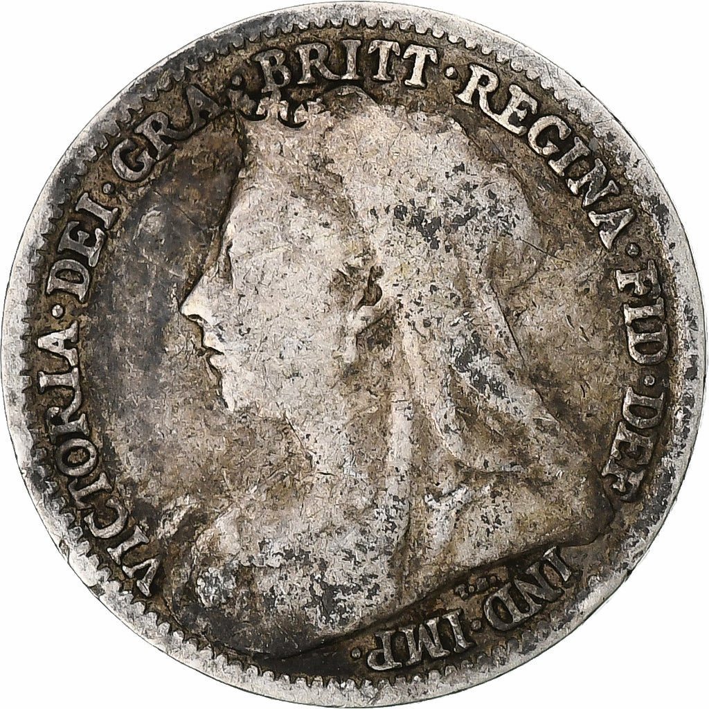 Great Britain, Victoria, 3 Pence, 1895, VF(20-25), Silver, KM:777