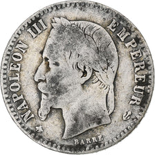 France, Napoleon III, 50 Centimes, 1866, Paris, VF(20-25), Silver, KM:814.1
