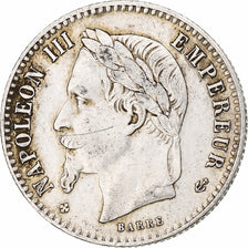 Francja, Napoleon III, 50 Centimes, 1866, Strasbourg, AU(50-53), Srebro