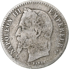 Frankrijk, Napoleon III, 50 Centimes, 1867, Bordeaux, ZG+, Zilver, KM:814.3