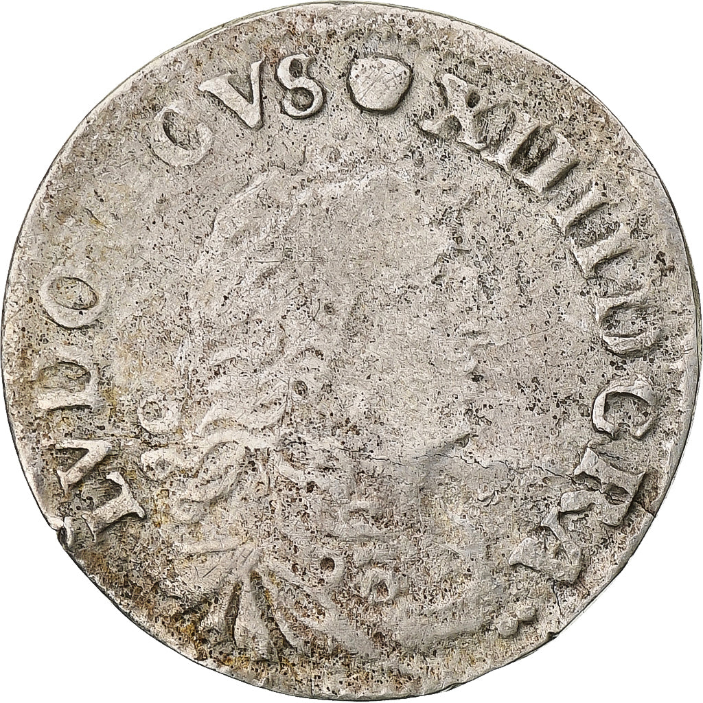 France, Louis XIV, 4 Sols des Traitants, 1677, Vimy-en-Lyonnais, Rare