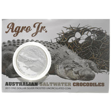 Australia, Elizabeth II, Saltwater Crocodile, 1 Dollar, 2015, 1 Oz, MS(65-70)