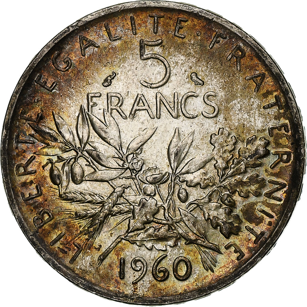 France, Semeuse, 5 Francs, 1960, SPL, Argent, Gadoury:770, KM:926, Le