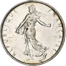 França, Semeuse, 5 Francs, 1967, Paris, AU(55-58), Prata, KM:926, Le