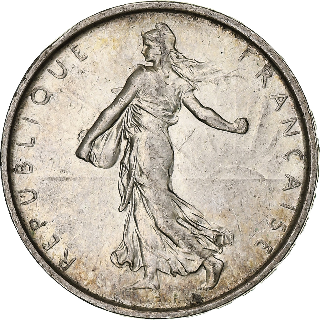 France, Semeuse, 5 Francs, 1968, Paris, MS(60-62), Silver, KM:926, Gadoury:770