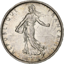 France, Semeuse, 5 Francs, 1968, Paris, MS(60-62), Silver, KM:926, Gadoury:770