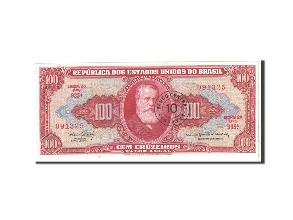 Banknote, Brazil, 10 Centavos on 100 Cruzeiros, 1966, Undated, KM:185b