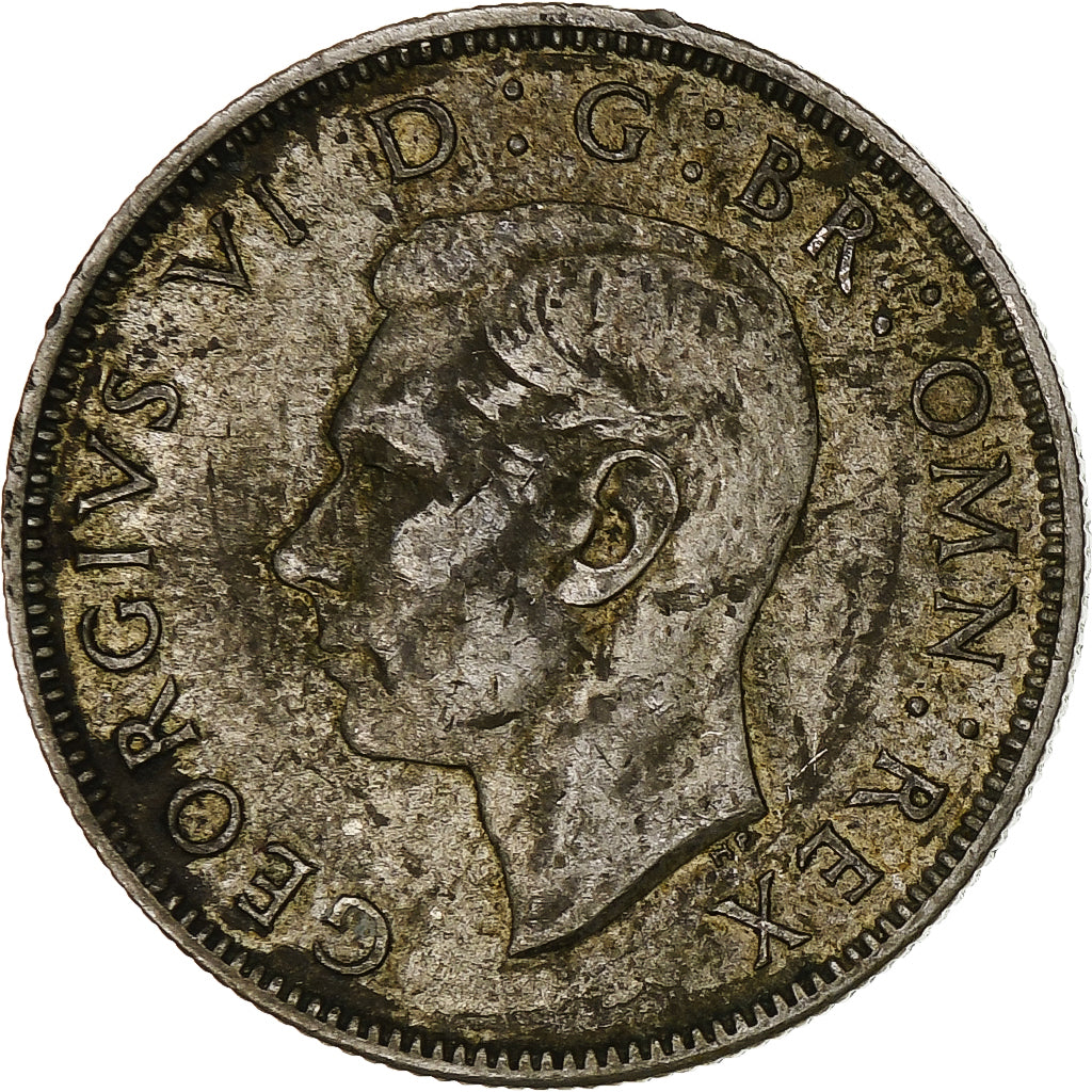 Wielka Brytania, George VI, Florin, Two Shillings, 1941, VF(30-35), Srebro