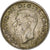 Gran Bretaña, George VI, Florin, Two Shillings, 1943, MBC+, Plata, KM:855