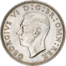 Great Britain, George VI, Florin, Two Shillings, 1946, AU(55-58), Silver, KM:855