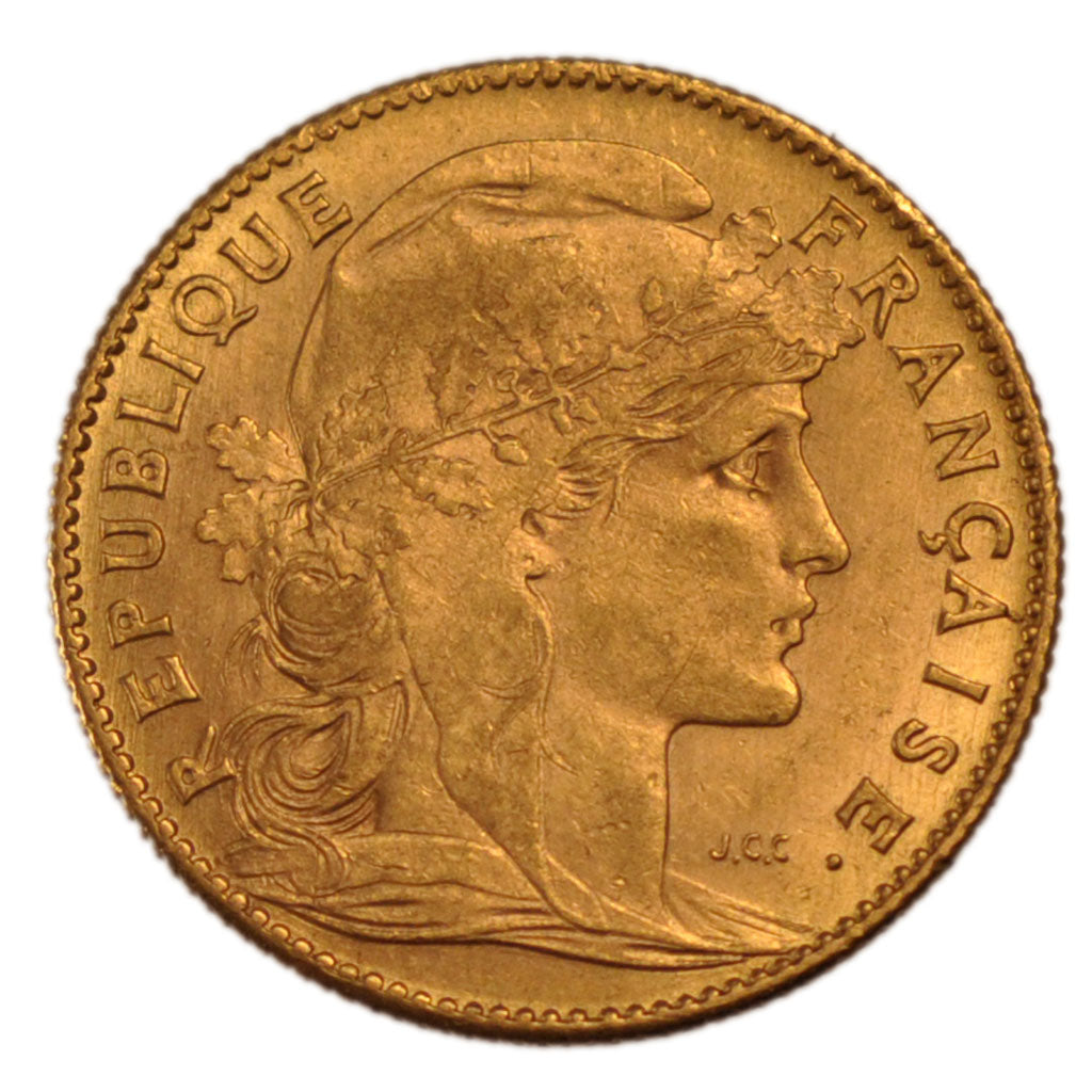FRANCE, Marianne, 10 Francs, 1906, Paris, AU(50-53), Gold, Gadoury #1017, 3.20