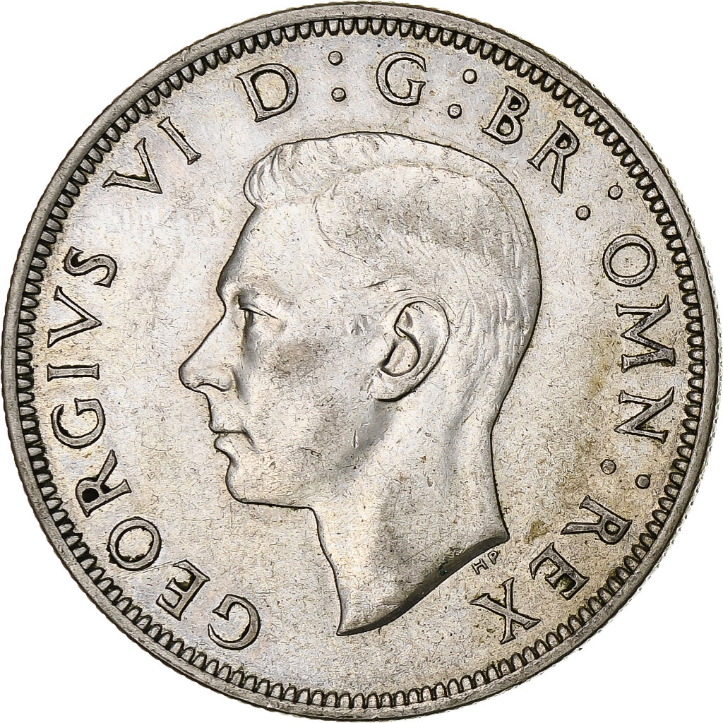 Great Britain, George VI, 1/2 Crown, 1945, AU(55-58), Silver, KM:856