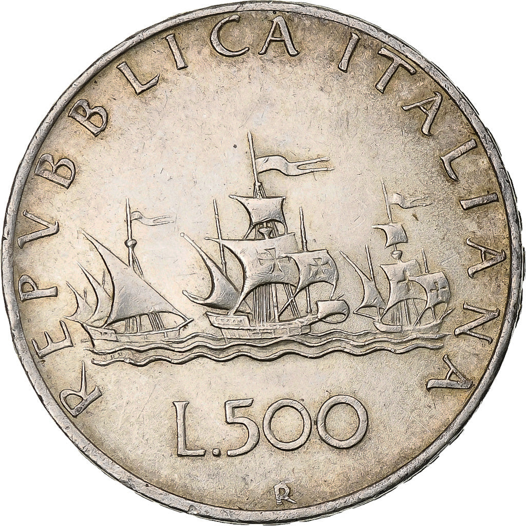 Italy, 500 Lire, 1960, Rome, AU(55-58), Silver, KM:98