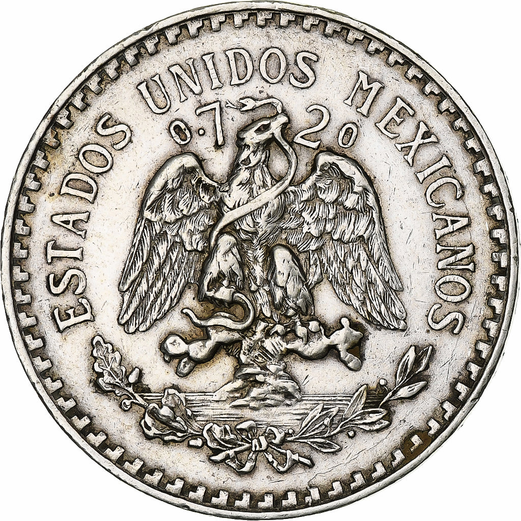 Mexico, Peso, 1932, Mexico City, AU(50-53), Silver, KM:455