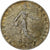 Francia, Semeuse, 50 Centimes, 1909, Paris, BC+, Plata, KM:854, Gadoury:420, Le