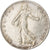 Francia, Semeuse, 50 Centimes, 1909, Paris, MBC, Plata, KM:854, Gadoury:420, Le