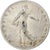Francia, Semeuse, 50 Centimes, 1911, Paris, BC+, Plata, KM:854, Gadoury:420, Le