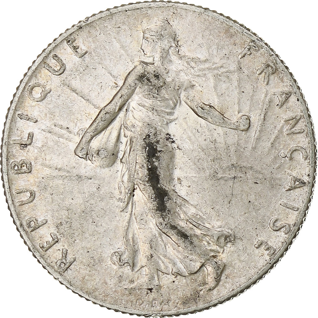 Francia, Semeuse, 50 Centimes, 1912, Paris, MBC+, Plata, KM:854, Gadoury:420, Le