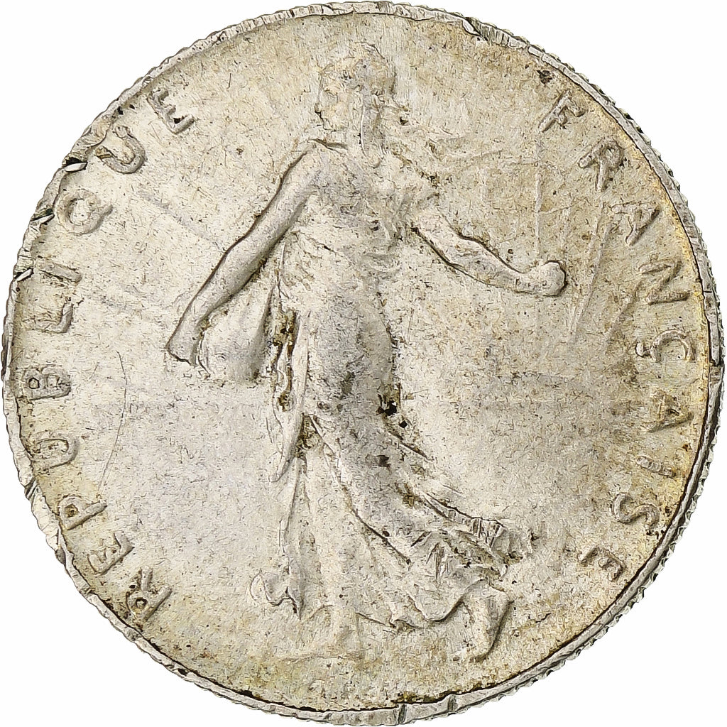 Francia, Semeuse, 50 Centimes, 1914, Paris, MBC, Plata, KM:854, Gadoury:420, Le