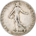 Francia, Semeuse, 50 Centimes, 1917, Paris, MBC, Plata, KM:854, Gadoury:420