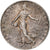 Moneda, Francia, Semeuse, 50 Centimes, 1917, Paris, MBC+, Plata, KM:854