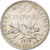Francia, Semeuse, 50 Centimes, 1919, Paris, MBC, Plata, KM:854, Gadoury:429, Le