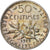 Francia, Semeuse, 50 Centimes, 1919, Paris, EBC, Plata, KM:854, Gadoury:429, Le