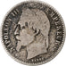 France, Napoleon III, Napoléon III, 50 Centimes, 1865, Strasbourg, B+, Argent