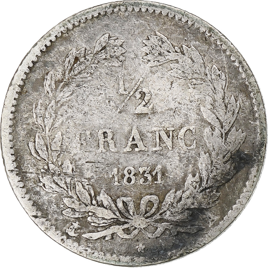 France, Louis-Philippe, 1/2 Franc, 1831, Paris, TB, Argent, Gadoury:408
