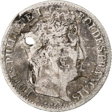 France, Louis-Philippe, 1/2 Franc, 1845, Rouen, F(12-15), Silver, KM:741.2
