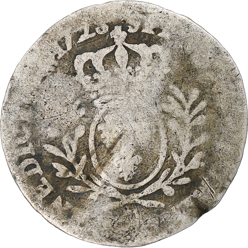 France, Louis XV, 6 Sols, 1/20 ECU, 1728, Uncertain Mint, AG(3), Silver