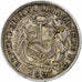 Peru, 1/2 Dinero, 1897, Lima, AU(55-58), Silver, KM:206.2